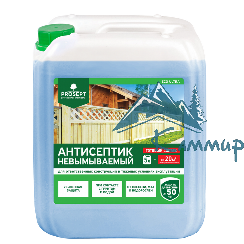 Антисептик невымываемый для древесины PROSEPT ECO ULTRA 5 л Антисептик невымываемый для древесины PROSEPT ECO ULTRA 5 л